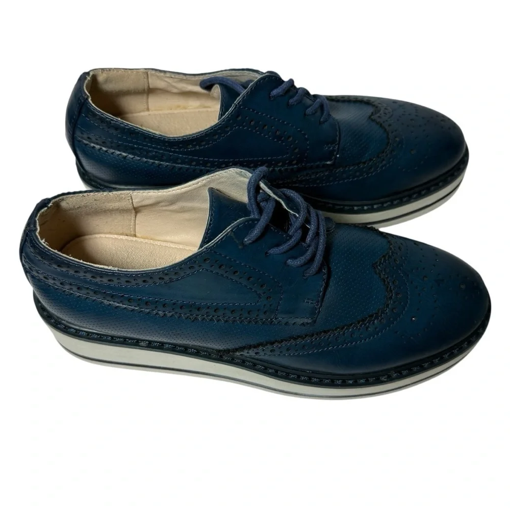 Women’s Blue Primadonna Collection Lace Up Shoes
